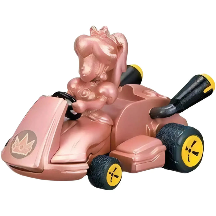 Mario Kart 8 - Pink Gold Princess Peach Mini Pull-Back Racer Toy Car - TOMY - Pull-Backs Series 2 - (2016)