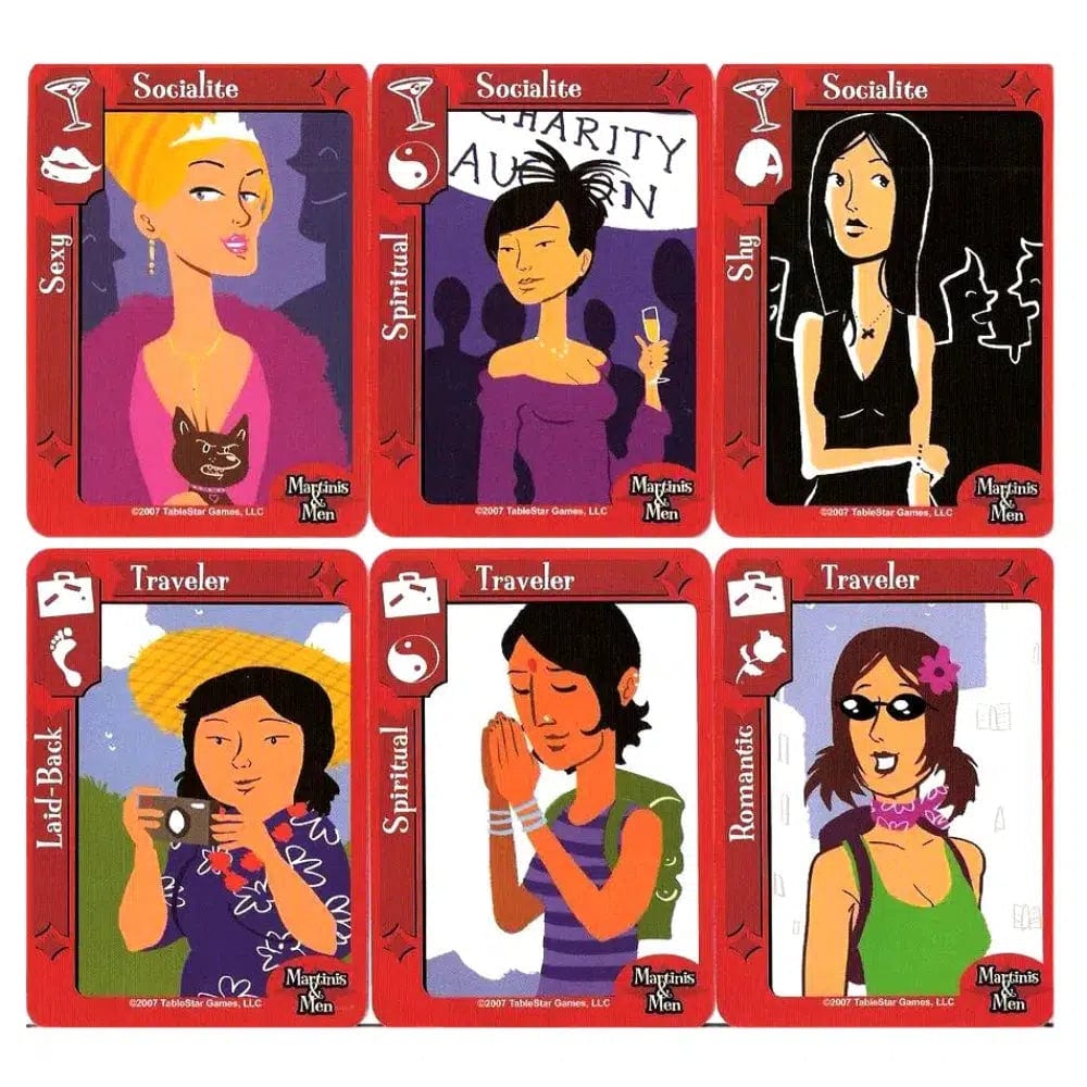 Martinis & Men: The Hip Matchmaking Game - Card Game - TableStar Games