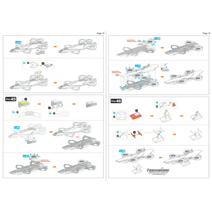 Marvel [Avengers: The Infinity Saga] - Helicarrier Vehicle 3D Figure Model Kit (Steel, Hard Difficulty) - Fascinations - Metal Earth Premium Series - (2024)