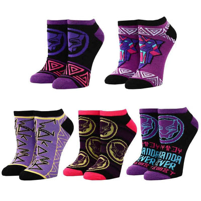 Marvel: Black Panther - Wakanda Forever Ankle Socks (5 Pairs) - Bioworld