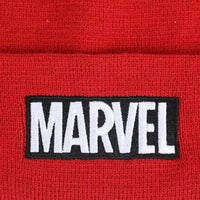 Marvel - Black & White Logo Red Cuff Beanie Hat - Bioworld
