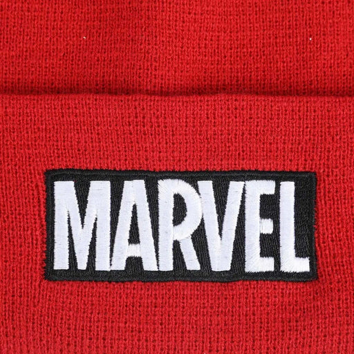 Marvel - Black & White Logo Red Cuff Beanie Hat - Bioworld