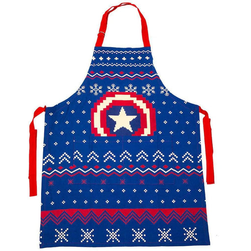 Marvel: Captain America - Christmas Kitchen Gift Set - Bioworld - Apron, Oven Mitt & Dish Towel