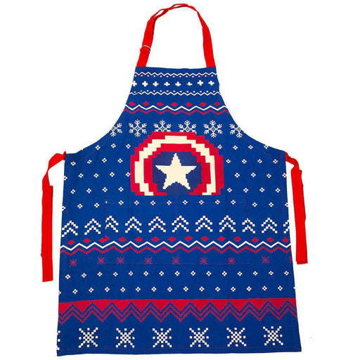 Marvel: Captain America - Christmas Kitchen Gift Set - Bioworld - Apron, Oven Mitt & Towel