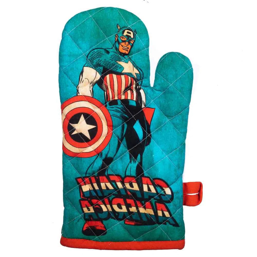 Marvel - Captain America Kitchen Gift Set - Bioworld - Apron, Oven Mitt & Dish Towel