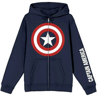 Marvel - Captain America Shield Logo Zip-Up Hoodie - Bioworld
