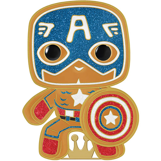 Marvel - Christmas Gingerbread Captain America Pin Badge (Enamel) - Funko - Pop! Anime Pin Series (37)