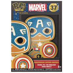 Marvel - Christmas Gingerbread Captain America Pin Badge (Enamel) - Funko - Pop! Anime Pin Series (37)