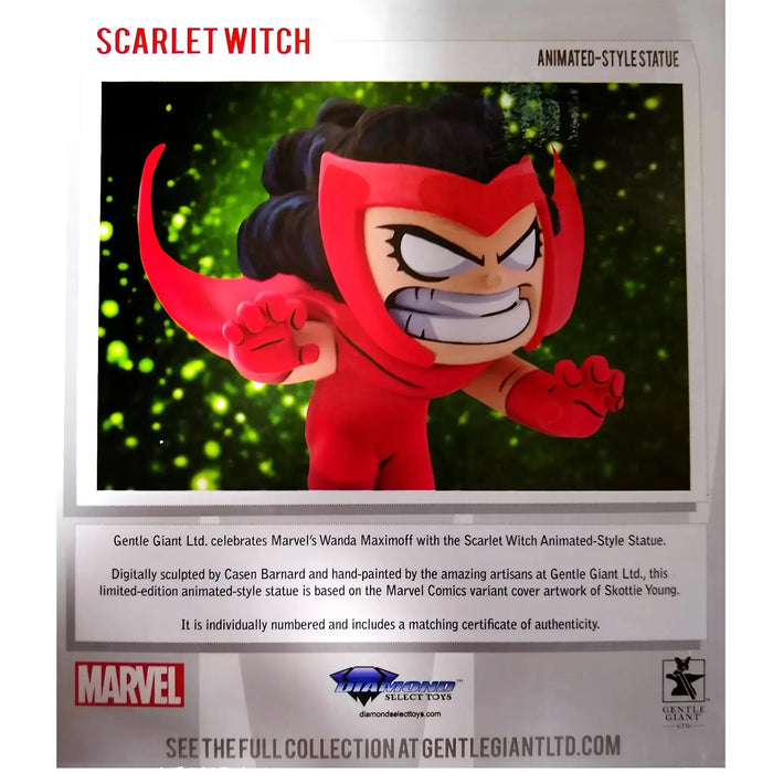 Marvel Comics - Animated-Style Scarlet Witch Statue Figure (5", Limited Edition) - Diamond Select Toys [Gentle Giant Ltd.] - (2022)