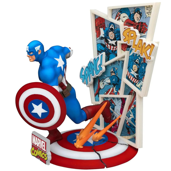 Marvel Comics - Captain America Statue Figure (6", PVC) - Beast Kingdom - D-Stage Series (DS-086)...