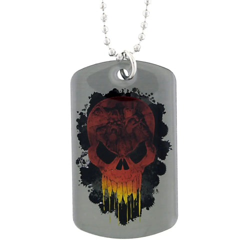 Marvel Comics [Ghost Rider] - Skull Dog Tag Necklace - Jewel M - (2024) - Image 1