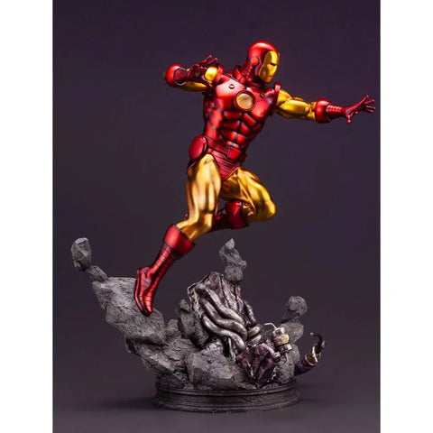 Marvel Comics - Retro Iron Man Statue Figure (1:6 Scale) - Kotobukiya - Fine Art Statue Series