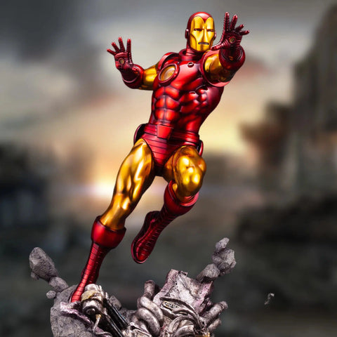 Marvel Comics - Retro Iron Man Statue Figure (1:6 Scale) - Kotobukiya - Fine Art Statue Series