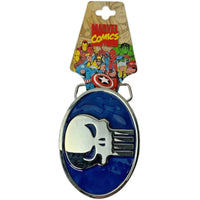 Marvel Comics [The Punisher] - Blue Oval Skull Belt Buckle (3