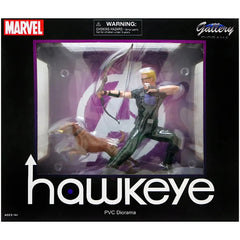 Marvel Gallery - Hawkeye & Pizza Dog PVC Figure Statue (9.75") - Diamond Select Toys