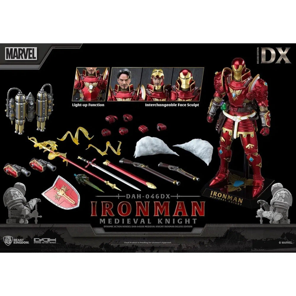 Marvel - Medieval Knight Iron Man Figure (Deluxe Version) - Beast Kingdom - Dynamic 8ction Heroes Series (DAH-046DX)