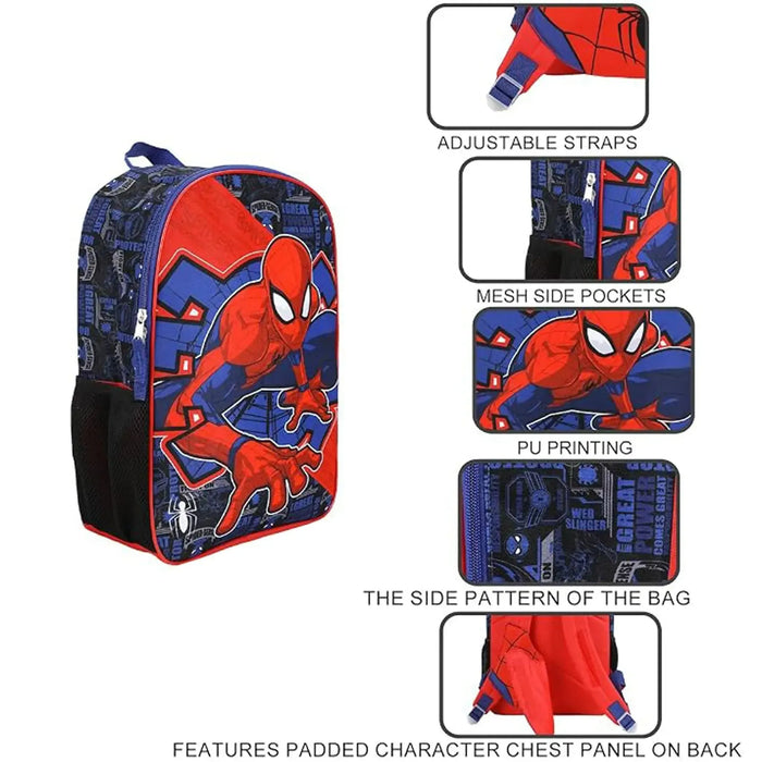 Marvel - Spider-Man Backpack with Padded Chest Strap (16") - Bioworld