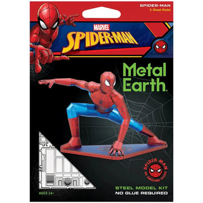 Marvel - Spider-Man Figure Model Kit (Steel, Moderate Difficulty) - Fascinations - Metal Earth Series, Spider-Man 60th Anniversary Edition