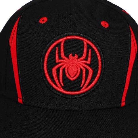 Marvel: Spider-Man - Miles Morales Snapback Hat (Black / Red, Pre-Curved Bill) - Bioworld