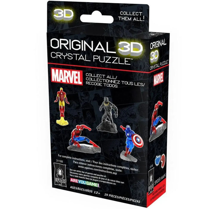 Marvel [Spider-Man] - Superhero Landing Spider-Man Figure 3D Crystal Puzzle (Translucent) - University Games - Bepuzzled Series