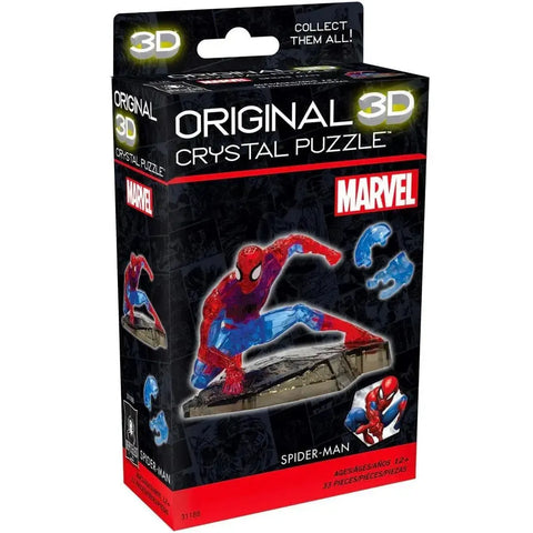 Marvel [Spider-Man] - Superhero Landing Spider-Man Figure 3D Crystal Puzzle (Translucent) - University Games - Bepuzzled Series