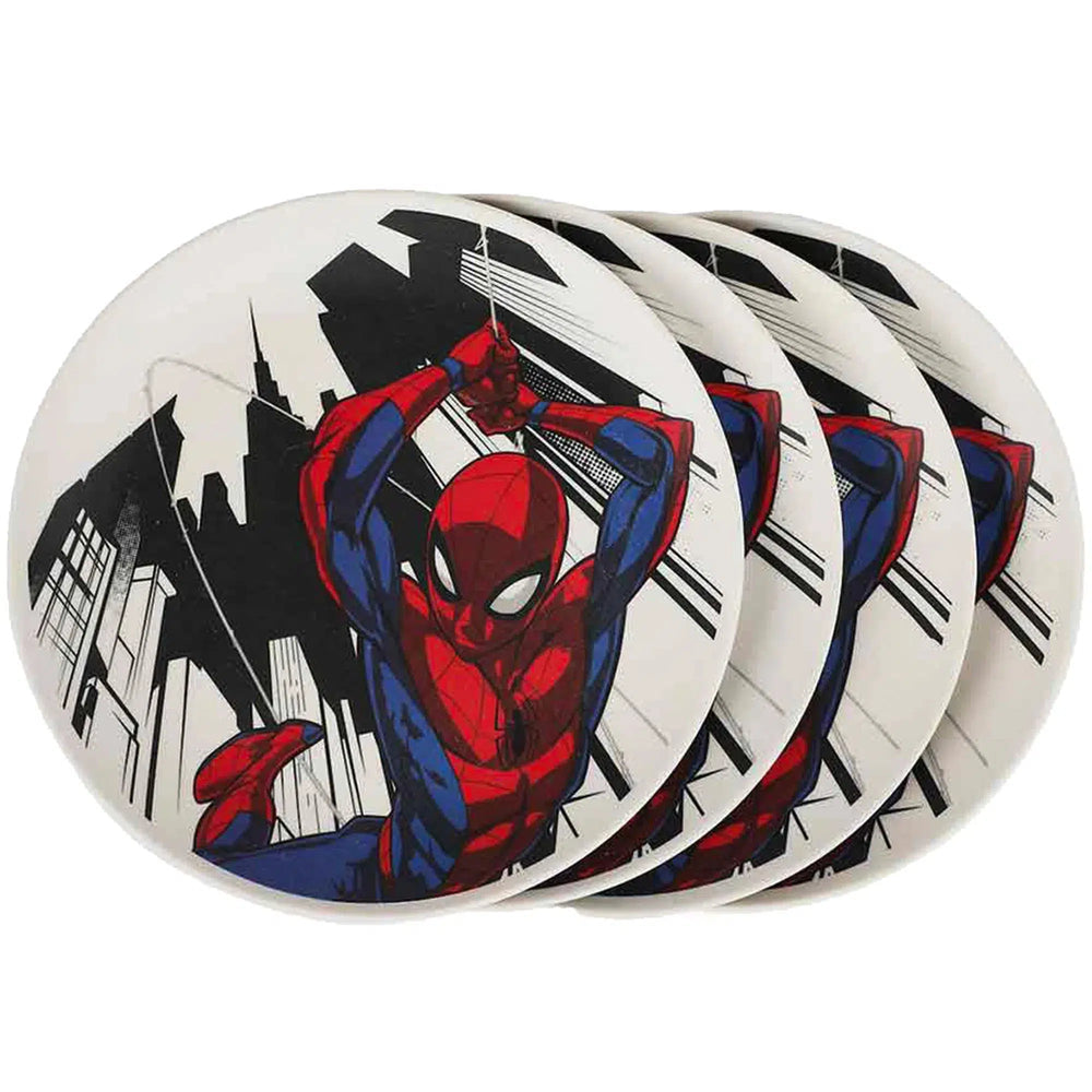 Marvel: Spider-Man - Swinging Spider-Man Bamboo Plates Set (4 Pack) - Bioworld