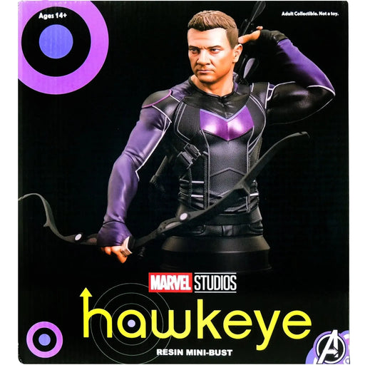 Marvel Studios - Hawkeye Resin Mini-Bust Statue Figure (6", 1:6 Scale, Limited Edition: 267 of 1,000) - Diamond Select Toys [Gentle Giant Ltd.] - (2023)