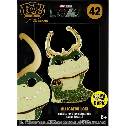 Marvel Studios [Loki] - Alligator Loki Pin Badge (Glows in the Dark, Enamel) - Funko - Pop! Pin Series (42)