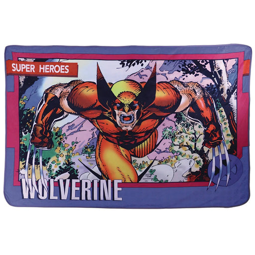 Marvel: X-Men - 1992 Wolverine Trading Card Blanket & Tin (Fleece, 63"x45") - Surreal Entertainment - San Diego Comic-Con SDCC 2023 Exclusive