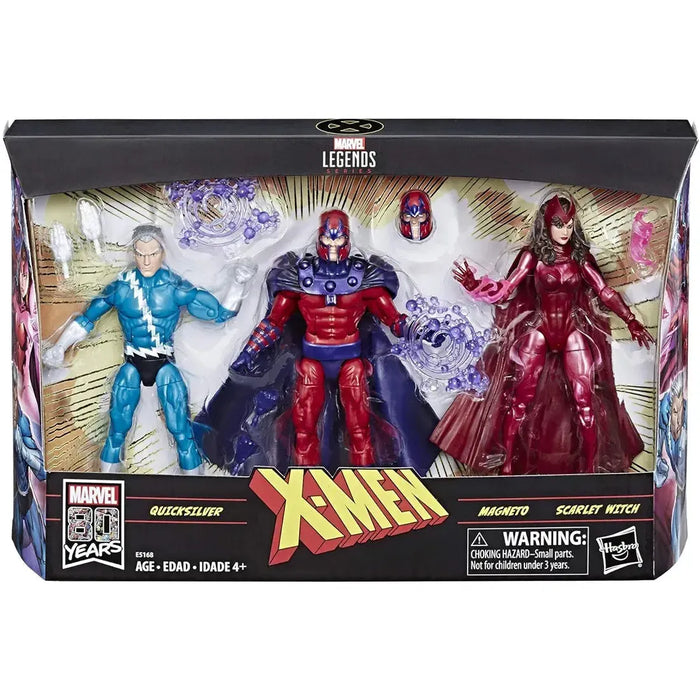 Marvel [X-Men] - Quicksilver, Magneto & Scarlet Witch Action Figure Set (6") - Hasbro - Marvel Legends Series, Marvel 80th Anniversary Edition