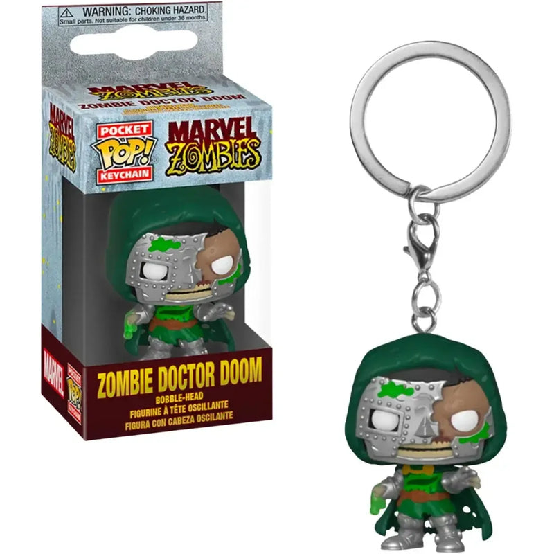 Marvel: Zombies - Zombie Doctor Doom Bobble-Head Figure Keychain (1.5