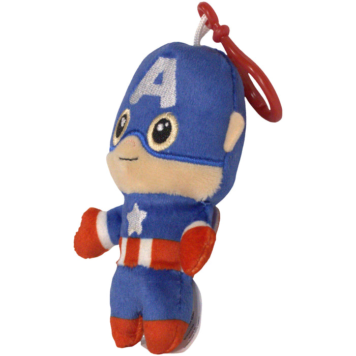 Marvel - Captain America Plush Dangler Clip-On Keychain (4.5") - Bullsitoy