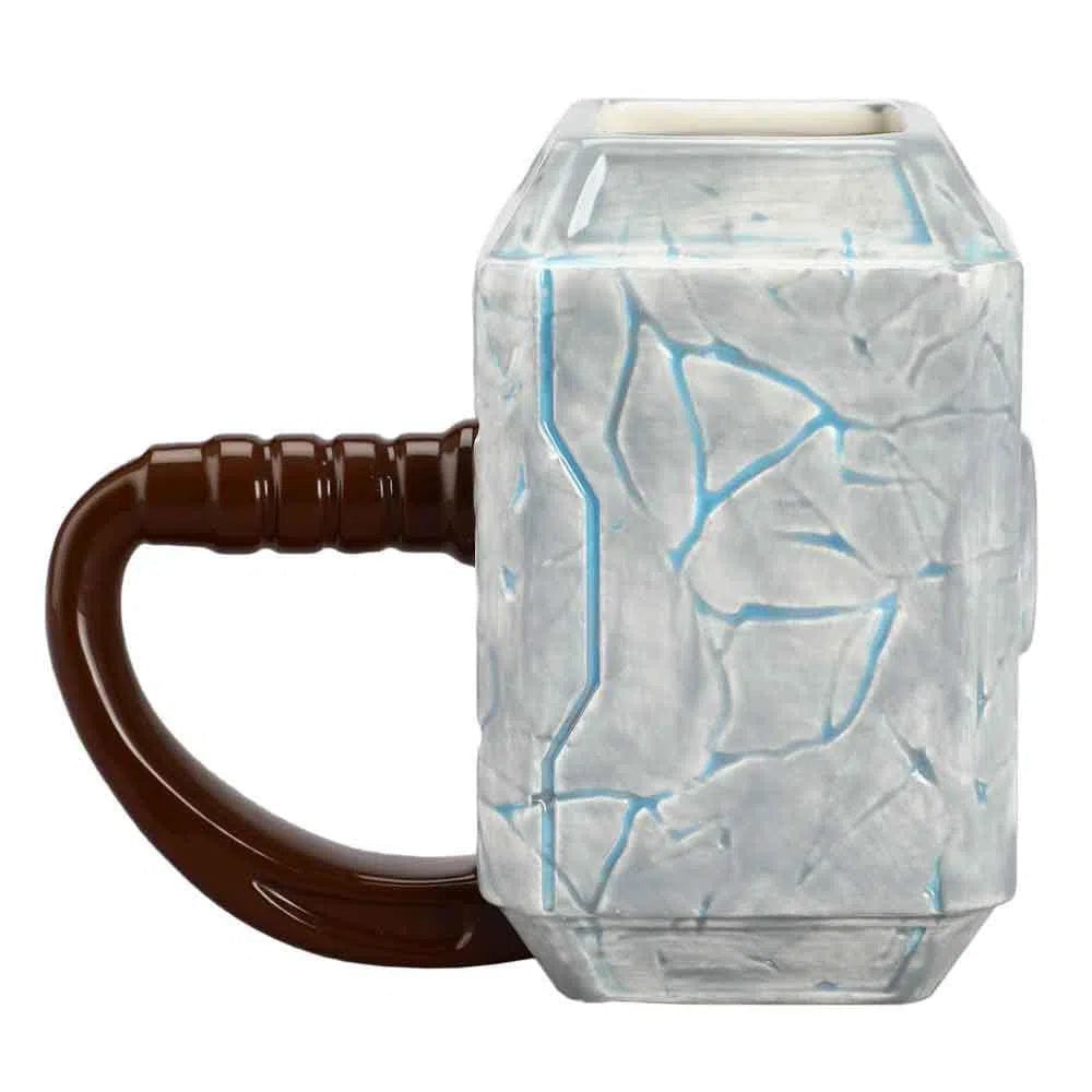 Marvel's Thor: Love and Thunder - Cracked Mjolnir Sculpted Ceramic Mug (16 oz.) - Bioworld