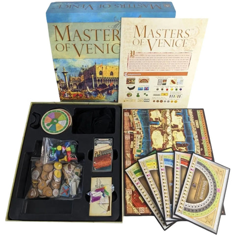 Masters of Venice - Economic Civilization Board Game for Adults (2-5 Players, Ages 15+) - R&R Games