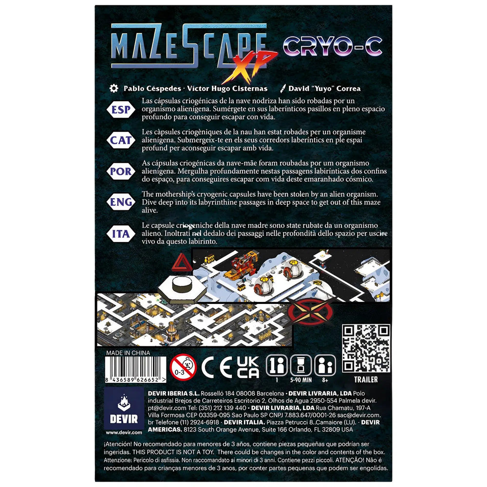 Mazescape Cryo-C Board Game - Devir Games