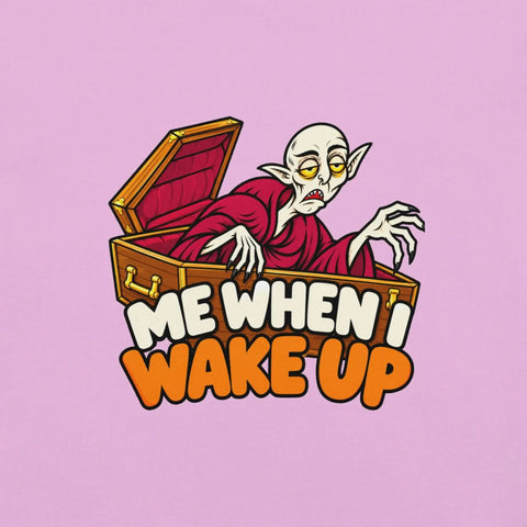 Me When I Wake Up T-Shirt - Funny Sleepy Vampire Halloween Graphic Tee - Image 26