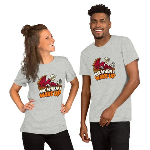Me When I Wake Up T-Shirt - Funny Sleepy Vampire Halloween Graphic Tee - Image 32