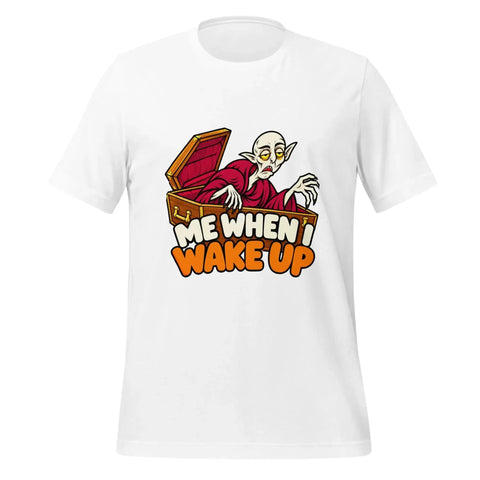 Me When I Wake Up T-Shirt - Funny Sleepy Vampire Halloween Graphic Tee - Image 37