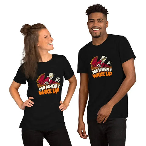 Me When I Wake Up T-Shirt - Funny Sleepy Vampire Halloween Graphic Tee - Image 4