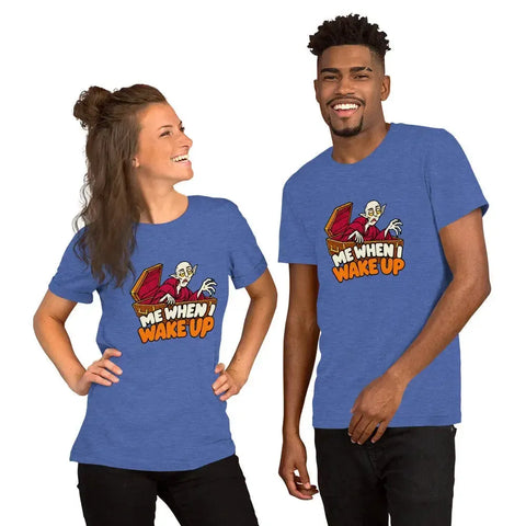Me When I Wake Up T-Shirt - Funny Sleepy Vampire Halloween Graphic Tee - Image 8