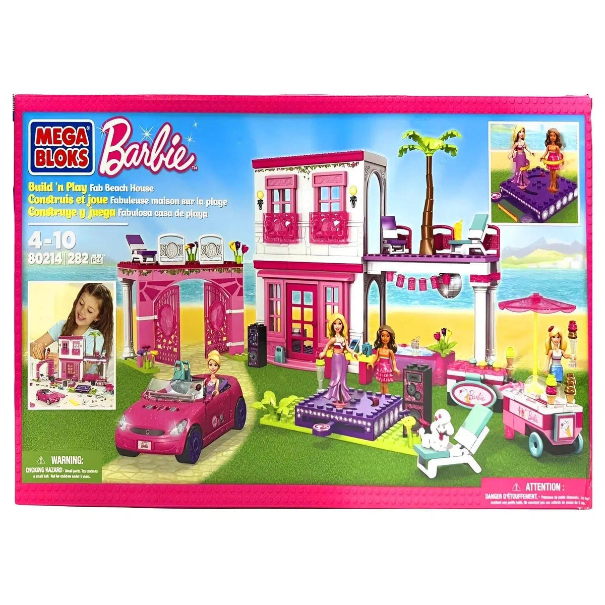 Mega Bloks Barbie Fab Beach House Building Set 80214 Poggers