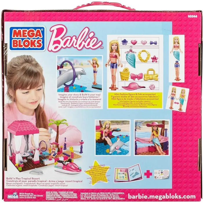 Mega Bloks [Barbie] - Tropical Resort Building Set - Build 'n Play Series (80244)