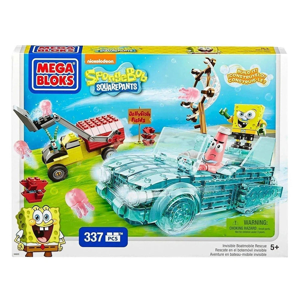 Mega Bloks Spongebob Squarepants Invisible Boatmobile Rescue Build Poggers