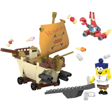 Mega Bloks [The SpongeBob Movie: Sponge Out of Water] - Burgermobile Showdown Building Set (CND25)