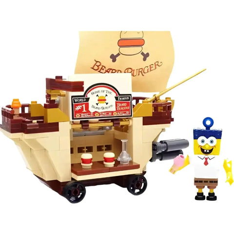 Mega Bloks [The SpongeBob Movie: Sponge Out of Water] - Burgermobile Showdown Building Set (CND25)