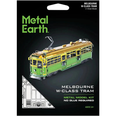 Melbourne W-Class Tram (Colored) Transit Car 3D Figure Model Kit (Steel, Moderate Difficulty) - Fascinations - Metal Earth Series - (2022)