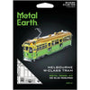 Melbourne W-Class Tram (Colored) Transit Car 3D Figure Model Kit (Steel, Moderate Difficulty) - Fascinations - Metal Earth Series - (2022)