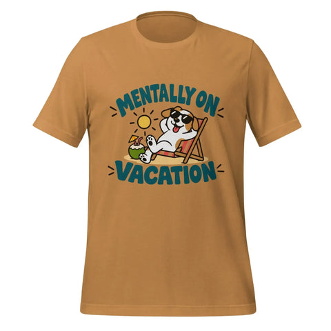 Mentally on Vacation T-Shirt - Funny Relaxing Dog Summer Graphic Tee - Image 17