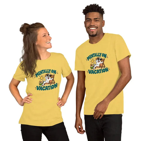 Mentally on Vacation T-Shirt - Funny Relaxing Dog Summer Graphic Tee - Image 4