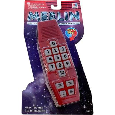 Merlin - Solo Puzzle Electronic Handheld Game for Family, Adults, and Children (1-2 Players, Ages 6+) - Hasbro [Milton Bradley] - (2003)